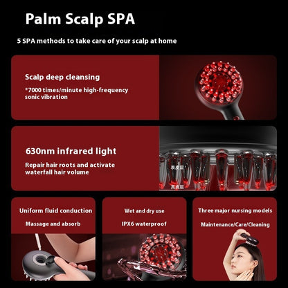 Red Light Scalp Care Scalp Cleaning Vibration Massage